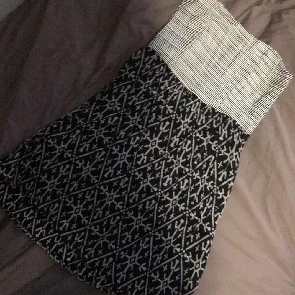 Black and White Patterned Women's Dress